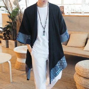 Un Voyage Entre Tradition et Modernité avec la Veste Kimono Japonaise pour Hommes