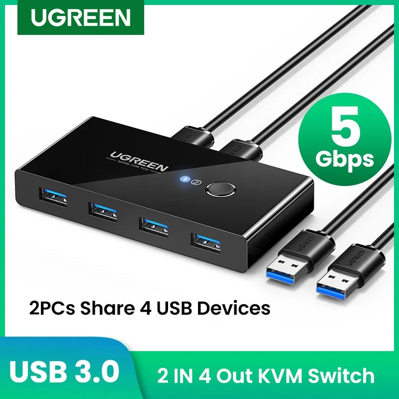 Boostez votre Productivité avec le Commutateur KVM USB Ugreen : Une Solution Élégante pour un Espace de Travail Optimisé