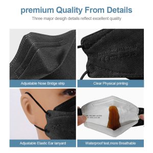 Protégez Votre Quotidien avec Style grâce au Masque FFP2 Poisson KN95 4 Couches Noir