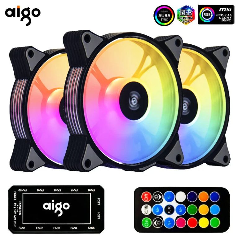 Boostez la performance et le style de votre PC avec le ventilateur Aigo AR12 120mm RGB