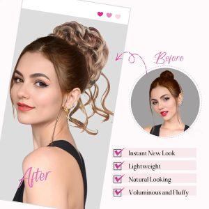 Rehaussez votre Look en un Clin d’Œil avec un Chignon Décoiffé Synthétique Incontournable