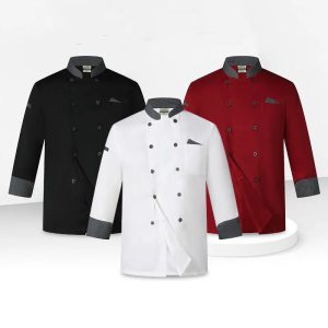 L'élégance en cuisine : Sublimez vos performances avec la veste de chef noire à manches longues