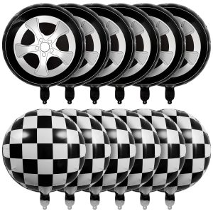 Éveillez l'Esprit de la Course avec un Décor Éclatant : Des Ballons à Carreaux Qui Transforment Votre Fête