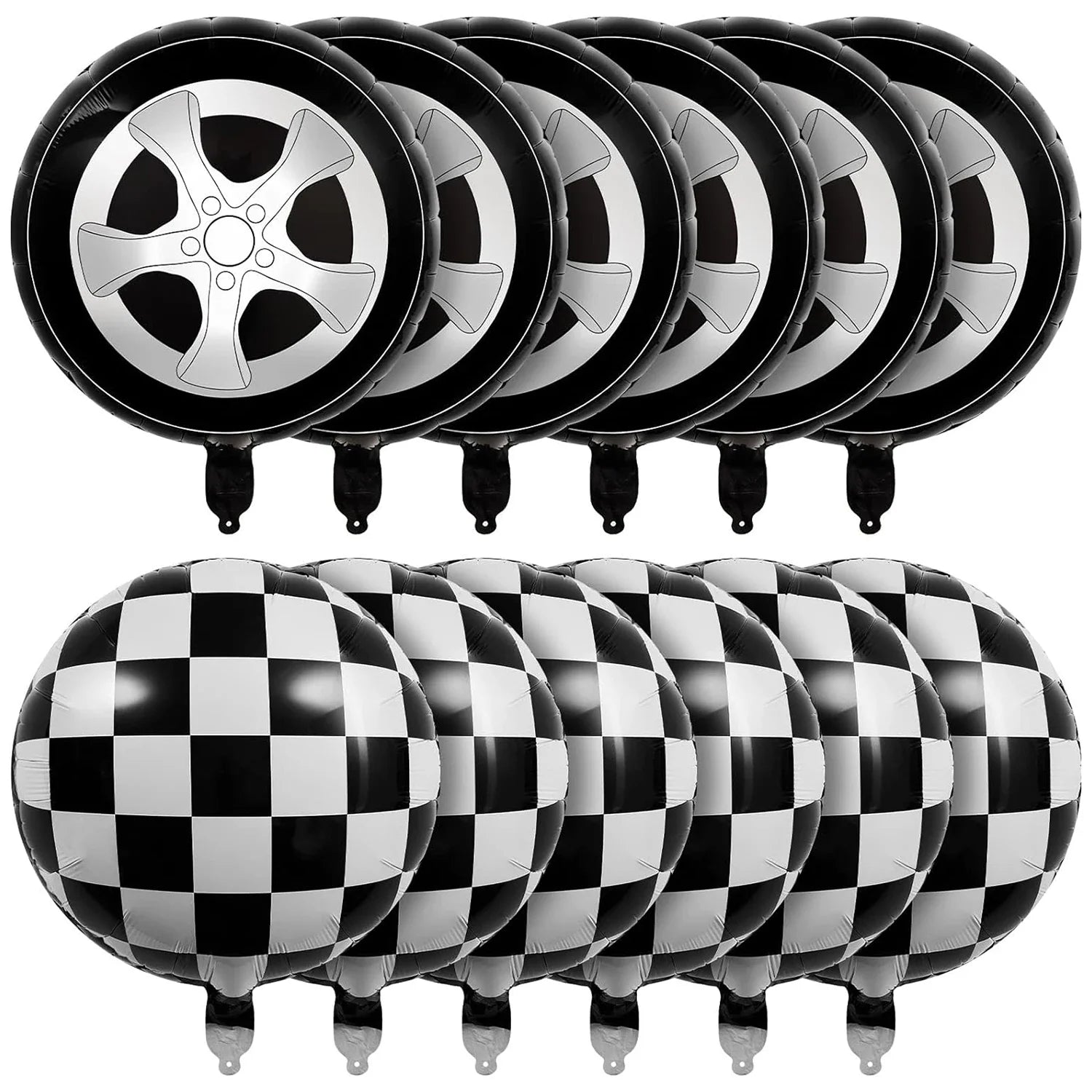 Éveillez l'Esprit de la Course avec un Décor Éclatant : Des Ballons à Carreaux Qui Transforment Votre Fête