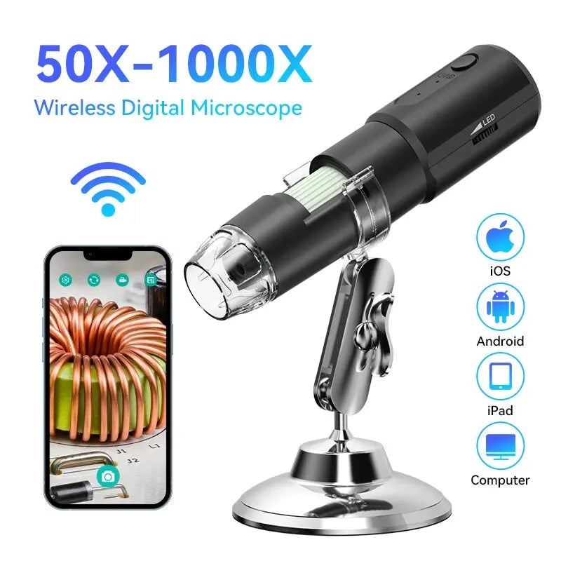 Explorez l’Invisible : Une Plongée Passionnante avec le Microscope WiFi 1000X
