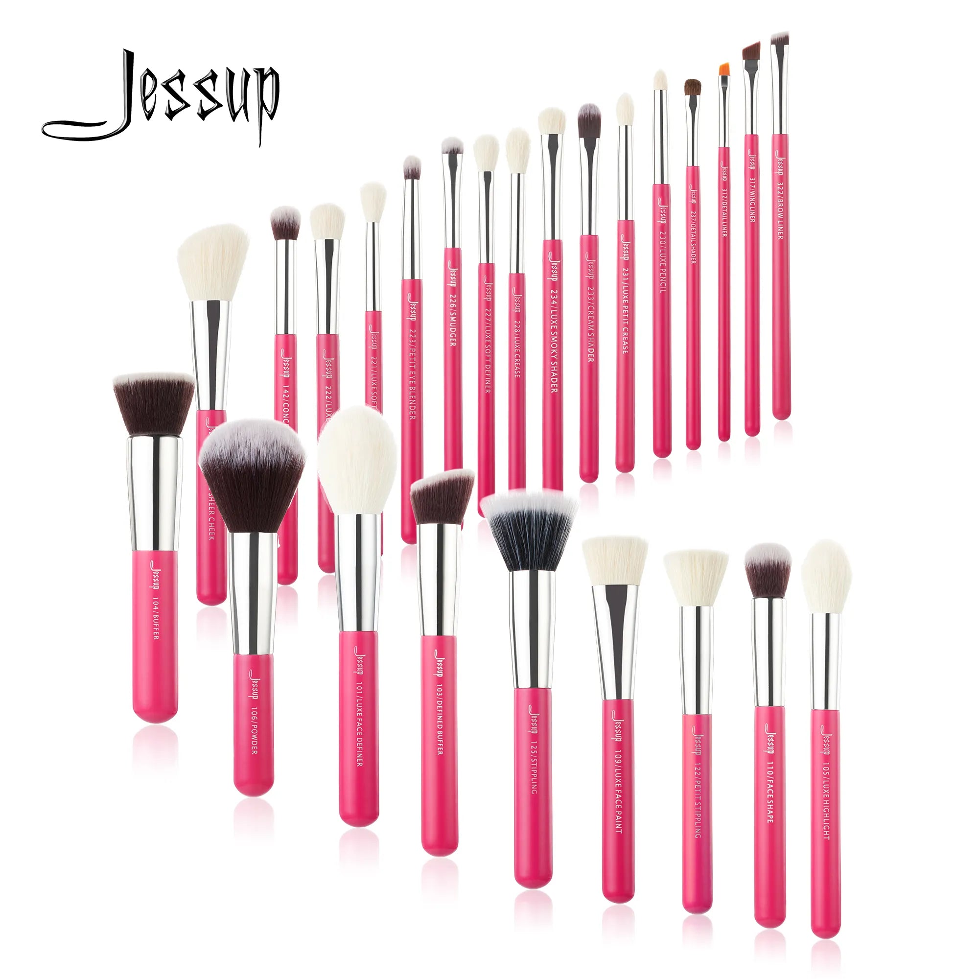 Set de Pinceaux de Maquillage 25 Pièces Jessup Professionnel : L’alliance parfaite entre précision et élégance