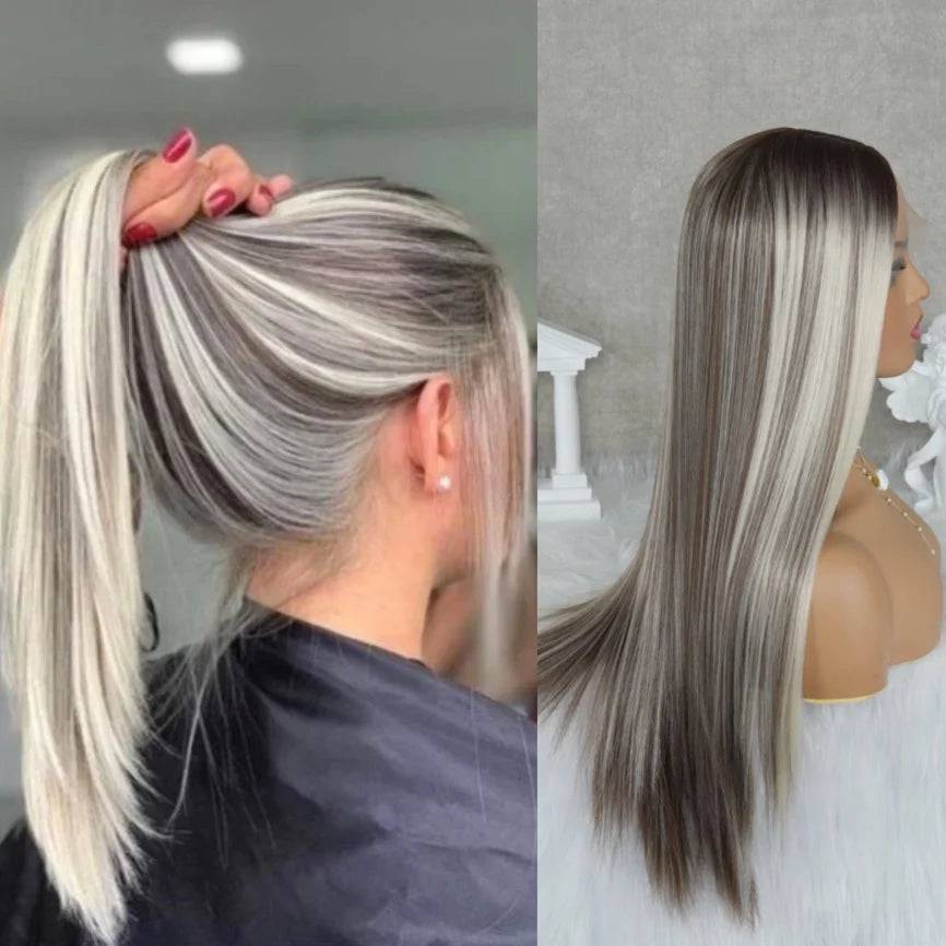 Réinventez votre style avec la Perruque Blonde Ombrée Longue : Élégance et naturel réunis