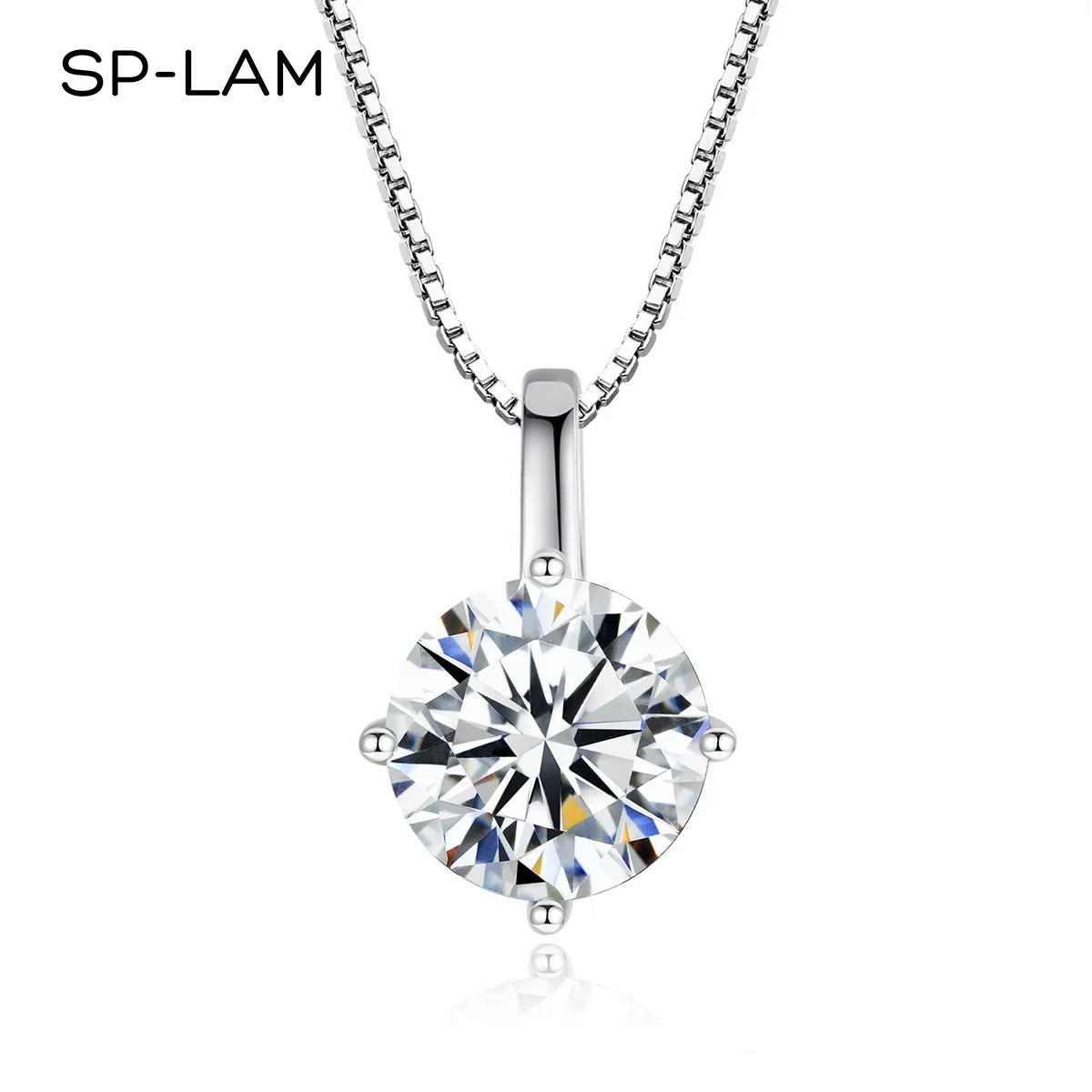 Découvrez l'Élégance Réinventée : Le Collier Pendentif Argent Sterling 925 Moissanite 1 Ct SP-LAM