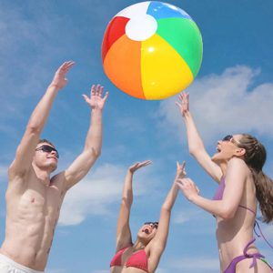 Redécouvrez l’Art du Jeu Estival avec une Balle Gonflable Multicolore en PVC Durable