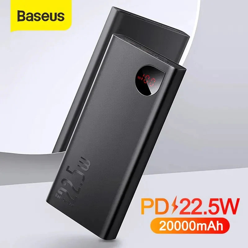 La solution ultime pour rester connecté : Baseus Power Bank 20000mAh, le complice quotidien de vos appareils