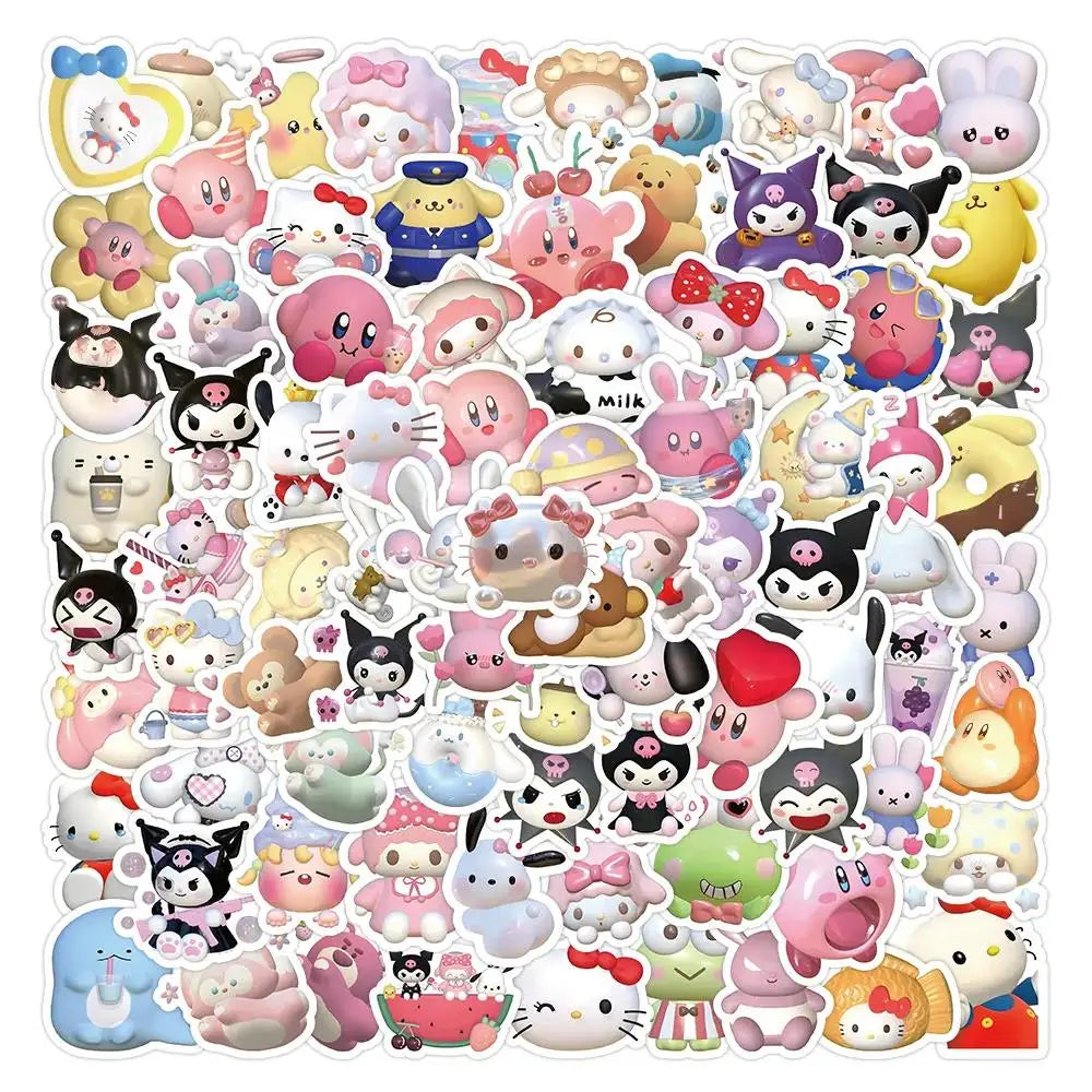 Révélez Votre Univers Kawaii : Une Découverte Complète du Lot de Stickers 3D Sanrio