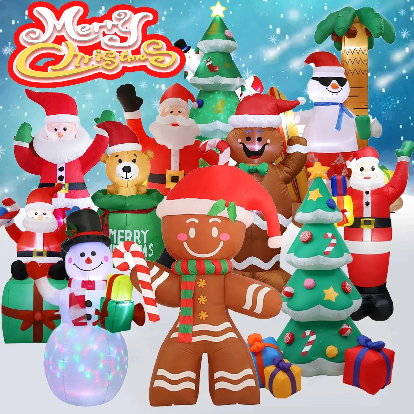 Illuminez vos Fêtes: Une Décoration Gonflable au Design Magique