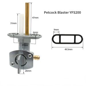 Boostez la performance de votre Yamaha Blaster 200 avec ce robinet carburant en aluminium