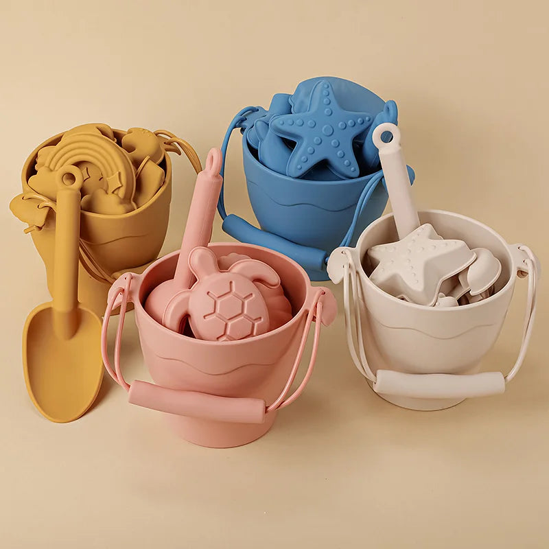 Ludique, Durable et Écoresponsable : Un Été Inoubliable avec cet Ensemble de Jouets de Plage en Silicone