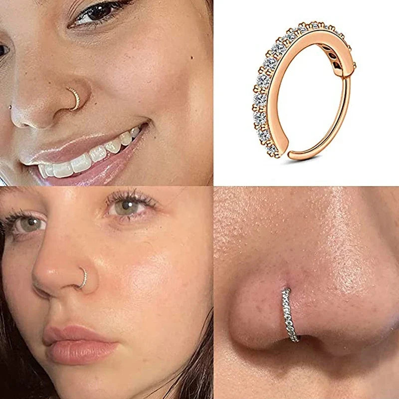 L'Art de Sublimer Son Style avec l'Anneau de Septum en Zircon Rond 20G