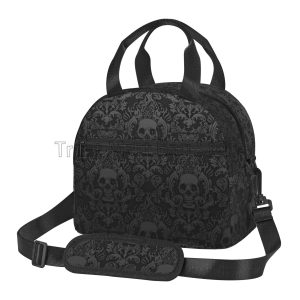 Sac à lunch isolé gothique damask noir : l’alliance parfaite entre style audacieux et fraîcheur durable