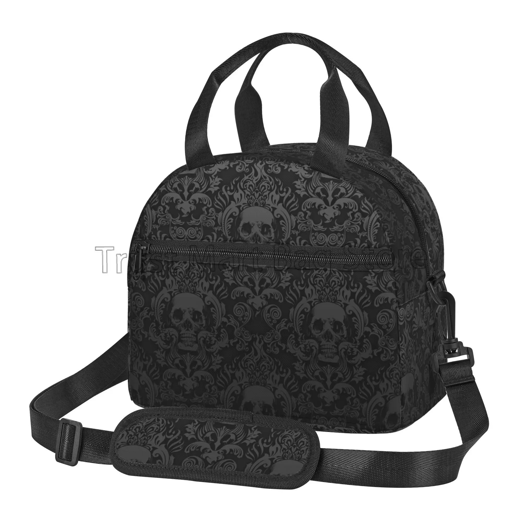 Sac à lunch isolé gothique damask noir : l’alliance parfaite entre style audacieux et fraîcheur durable