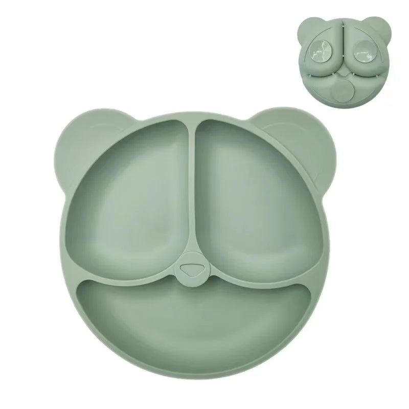 Des Repas Plus Sûrs et Ludiques : Explorez l'Assiette en Silicone Sûre pour Bébé avec Ventouse