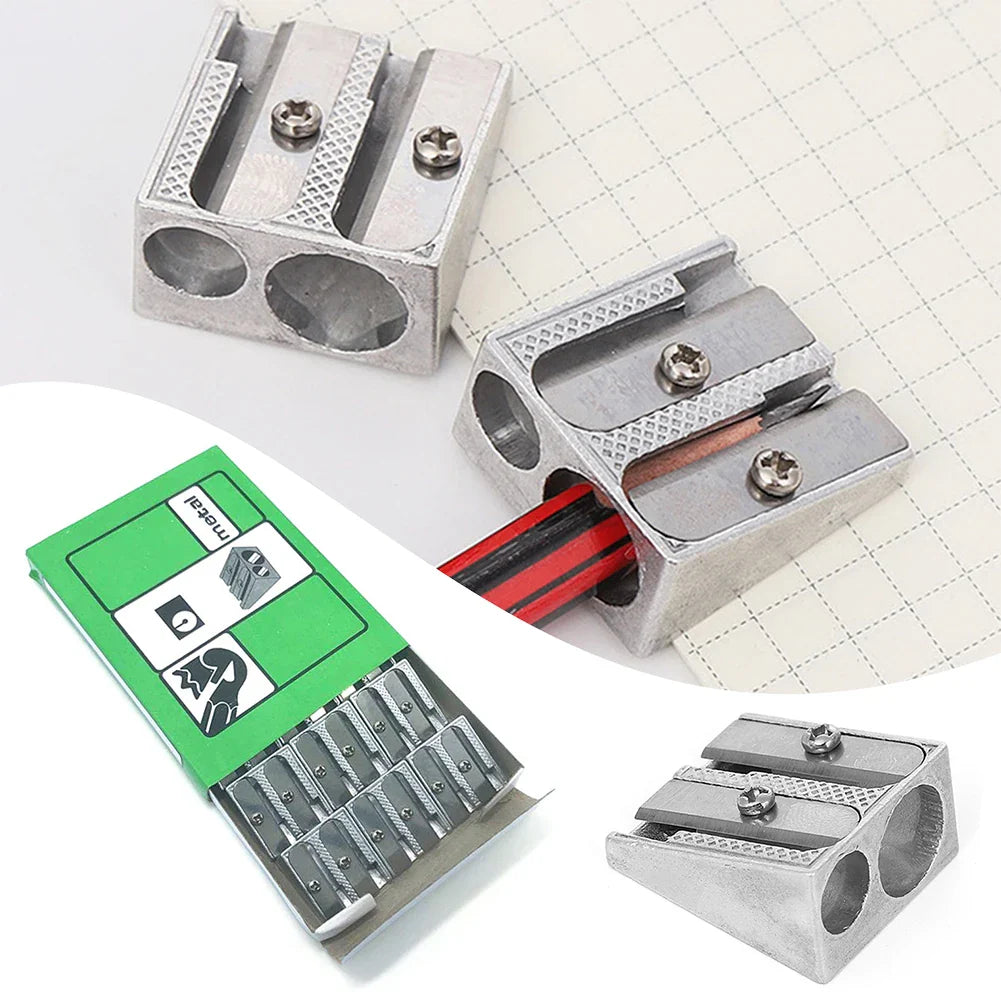 Redécouvrez l’Art de l’Aiguisage avec ce Lot de 12 Taille-crayons Portables à Double Trou
