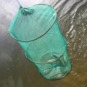 Optimisez vos Sessions de Pêche avec ce Filet Rond Repliable en Nylon