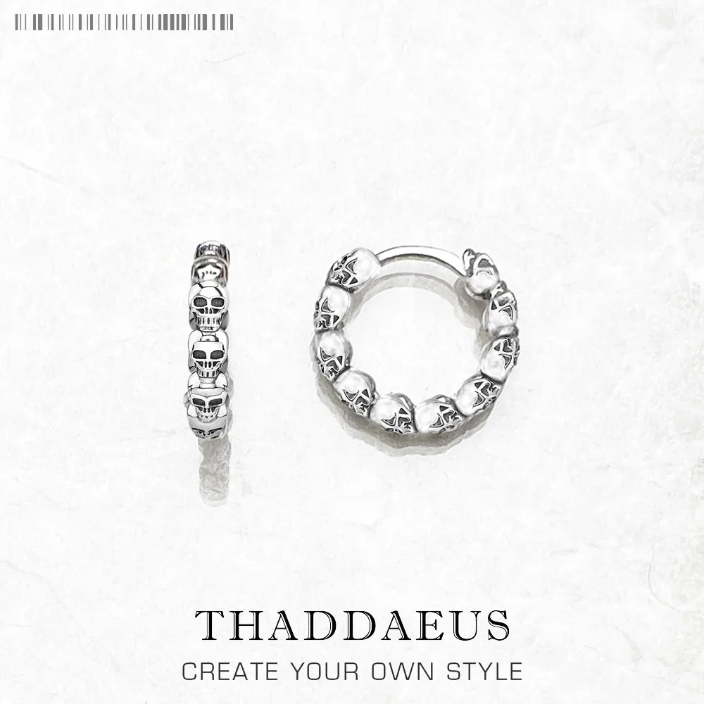 L'audace à l’état pur : les créoles têtes de mort punk en argent sterling 925 qui subliment votre style