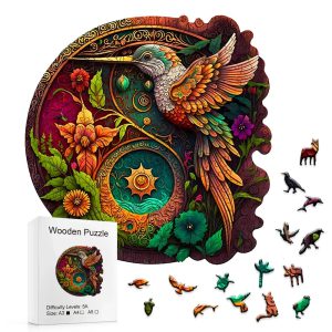 Un Voyage Ludique au Cœur de la Créativité avec le Puzzle en Bois Coloré Colibri