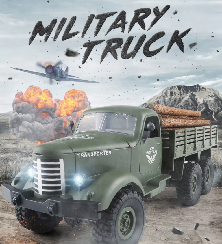 Découvrez le Camion Militaire Télécommandé 6WD : L'Aventure Tout-Terrain à l'Échelle Réaliste