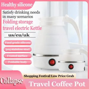 Redécouvrez le plaisir du café nomade avec la Cafetière Électrique Pliable 0.6L