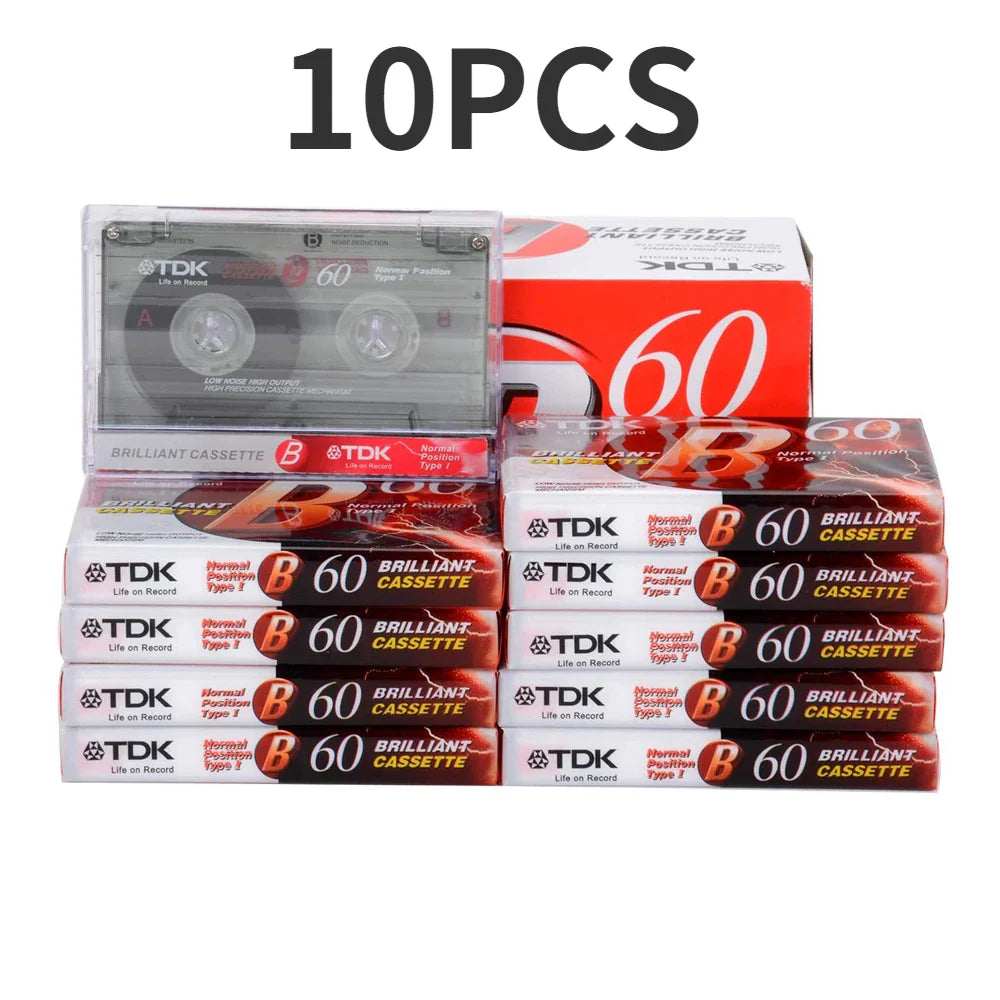 Redécouvrez l’Authenticité Audio avec un Pack de 10 Cassettes Audio Vides de 60 Minutes