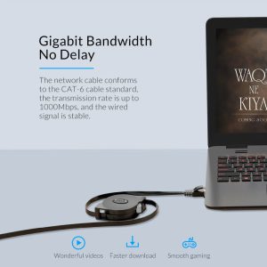 Optimisez votre connexion avec style grâce au câble Ethernet rétractable ORICO 2M