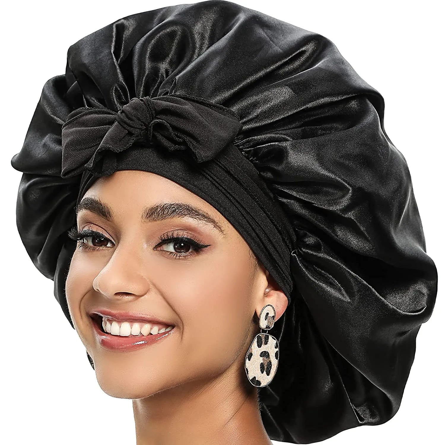 Réveillez Votre Élégance Nocturne avec le Nouveau Grand Bonnet en Satin pour Dormir