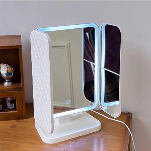 Éclairez Votre Beauté avec le Miroir Maquillage Trifold LED et Transformez Votre Routine