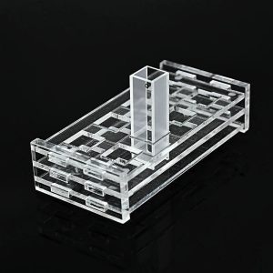 Redynamisez Votre Laboratoire : Découvrez le Support en Rack Plexiglas pour Cuvettes en Verre Quartz