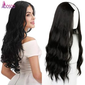 Transformez votre look en un clin d’œil avec une demi-perruque ondulée longue résistante à la chaleur