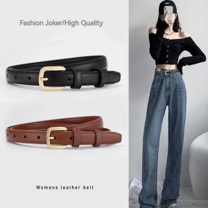 Ceinture Féminine à la Mode – Élégance Moderne pour Jeans Noirs : L’Accessoire Qui Sublime Votre Look