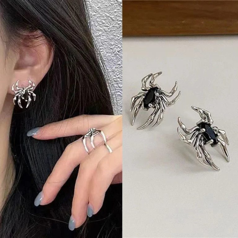 Boucles Araignée Punk Élégance : L’audace raffiné à votre portée