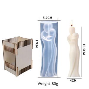 Créez des Bougies Pleines d'Émotion Avec le Moule en Silicone Portrait d'Étreinte