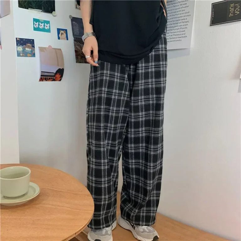 Pantalons à carreaux pour hommes – L'alliance parfaite entre confort urbain et style Harajuku Hip-hop