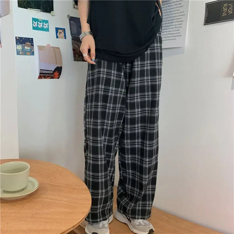 Pantalons à carreaux pour hommes – L'alliance parfaite entre confort urbain et style Harajuku Hip-hop