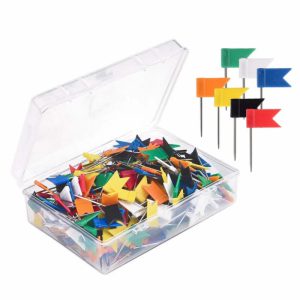 Organisez votre espace avec élégance grâce aux punaises à drapeau multicolores