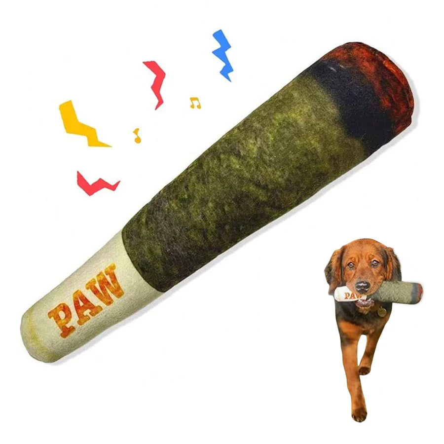 Un Compagnon de Jeu Inattendu : Quand le Cigare en Peluche Ravive les Jeux de Votre Chien