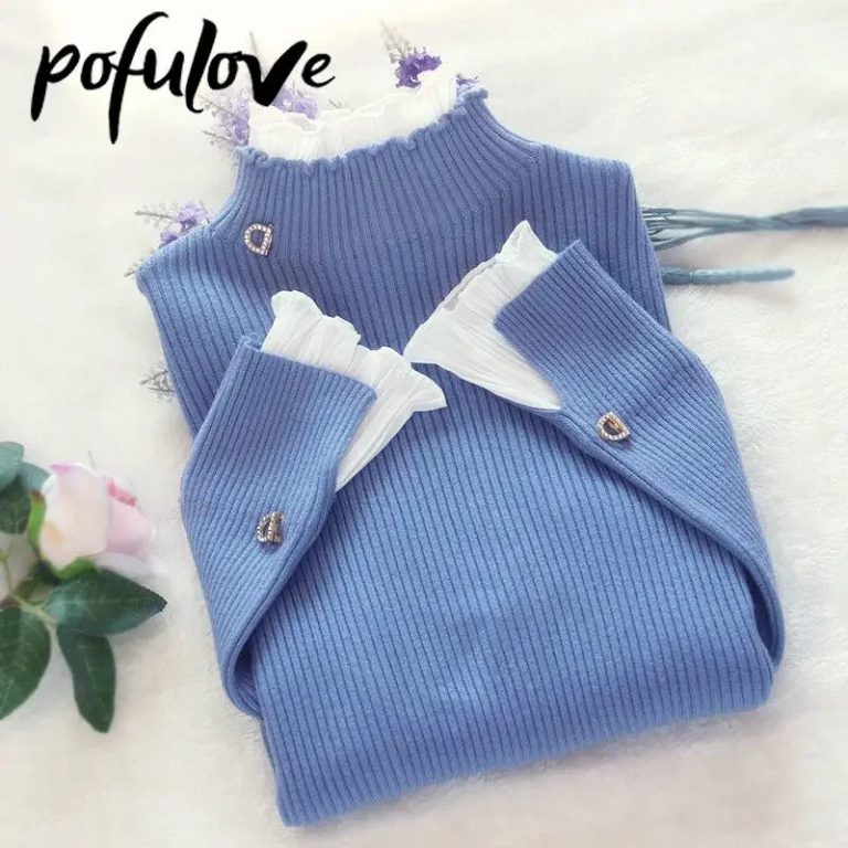 Élégance et Confort : Le Pull Col Roulé Femme Dentelle et Volants pour Sublimer Votre Hiver