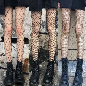 Révélez Votre Style Audacieux avec des Collants Résille Longs Lolita Cosplay pour Filles