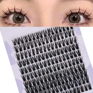 Révélez un Regard Envoûtant avec des Extensions de Cils Clusters Effet Vison 3D et 160 Rangées