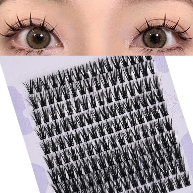 Révélez un Regard Envoûtant avec des Extensions de Cils Clusters Effet Vison 3D et 160 Rangées
