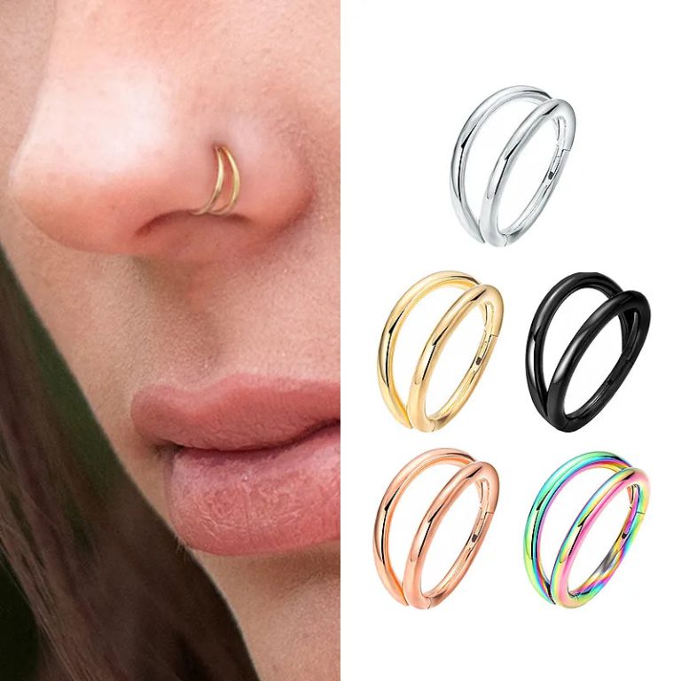 Osez l’Audace avec des Anneaux pour Nez Doubles Septum Cartilage Hoops