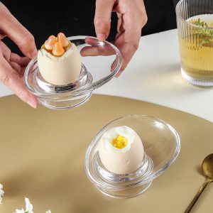 Support à Œufs en Verre Transparent : L’Élégance au Service de Votre Cuisine