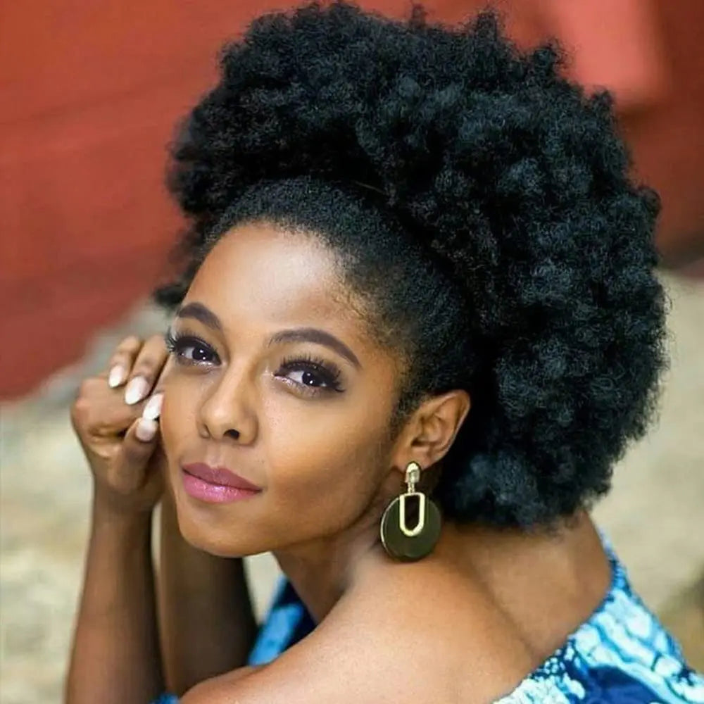 Réinventez Votre Coiffure avec les Extensions Afro Puff 10 Pouces Synthétiques
