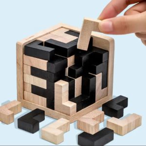 Révélez Votre Ingéniosité avec le Puzzle Cube 3D Luban en Bois