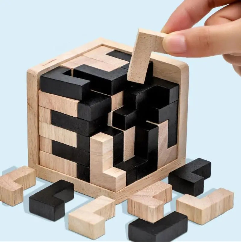Révélez Votre Ingéniosité avec le Puzzle Cube 3D Luban en Bois